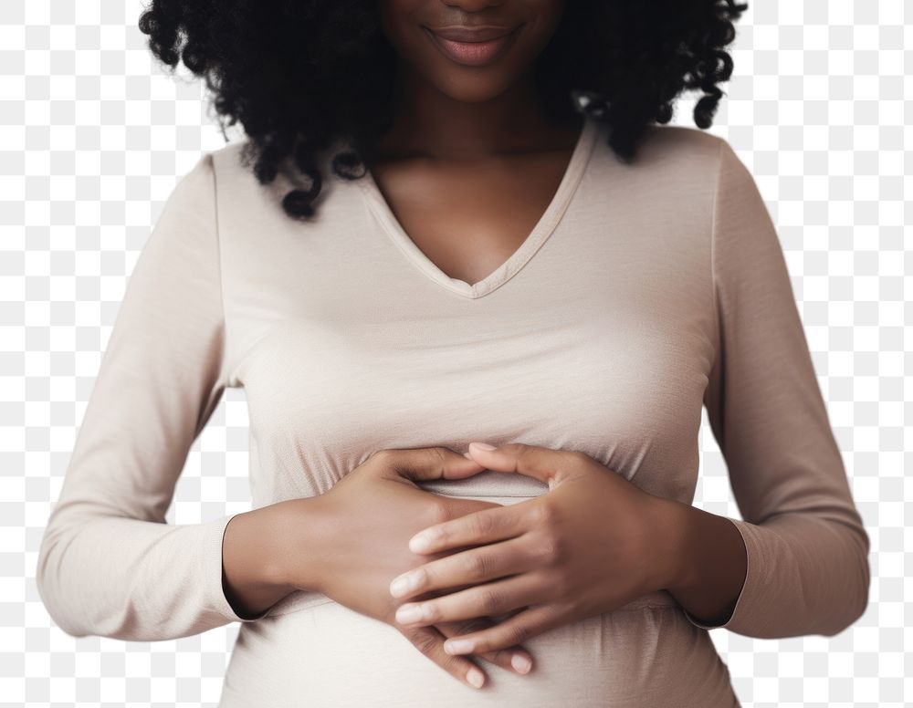 PNG Pregnant woman sleeve hand anticipation. AI generated Image by rawpixel.
