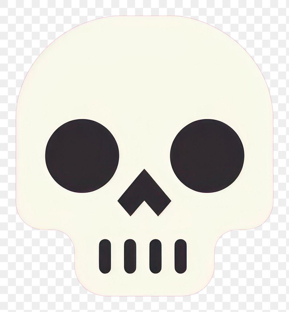 PNG  Cute skull icon logo stencil purple.