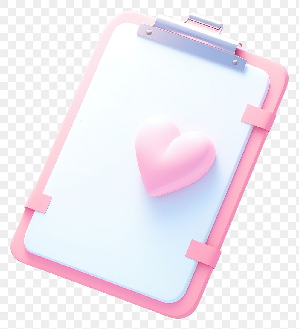 PNG  Hand holding a clipboard electronics heart petal