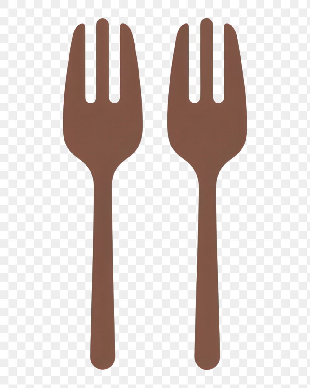 PNG  Fork and spoon icon brown arrangement silverware.