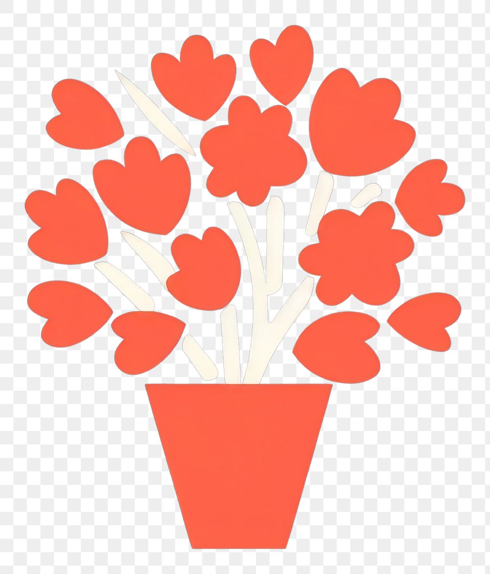 PNG  Flower bouquet icon plant petal vase.