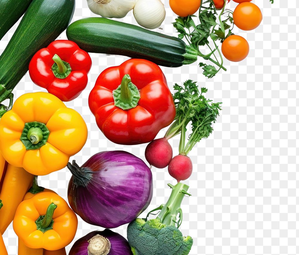 PNG  Fresh colorful organic vegetables backgrounds zucchini plant.
