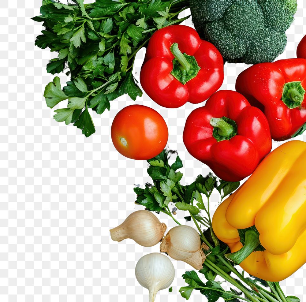 PNG  Fresh colorful organic vegetables backgrounds plant food.