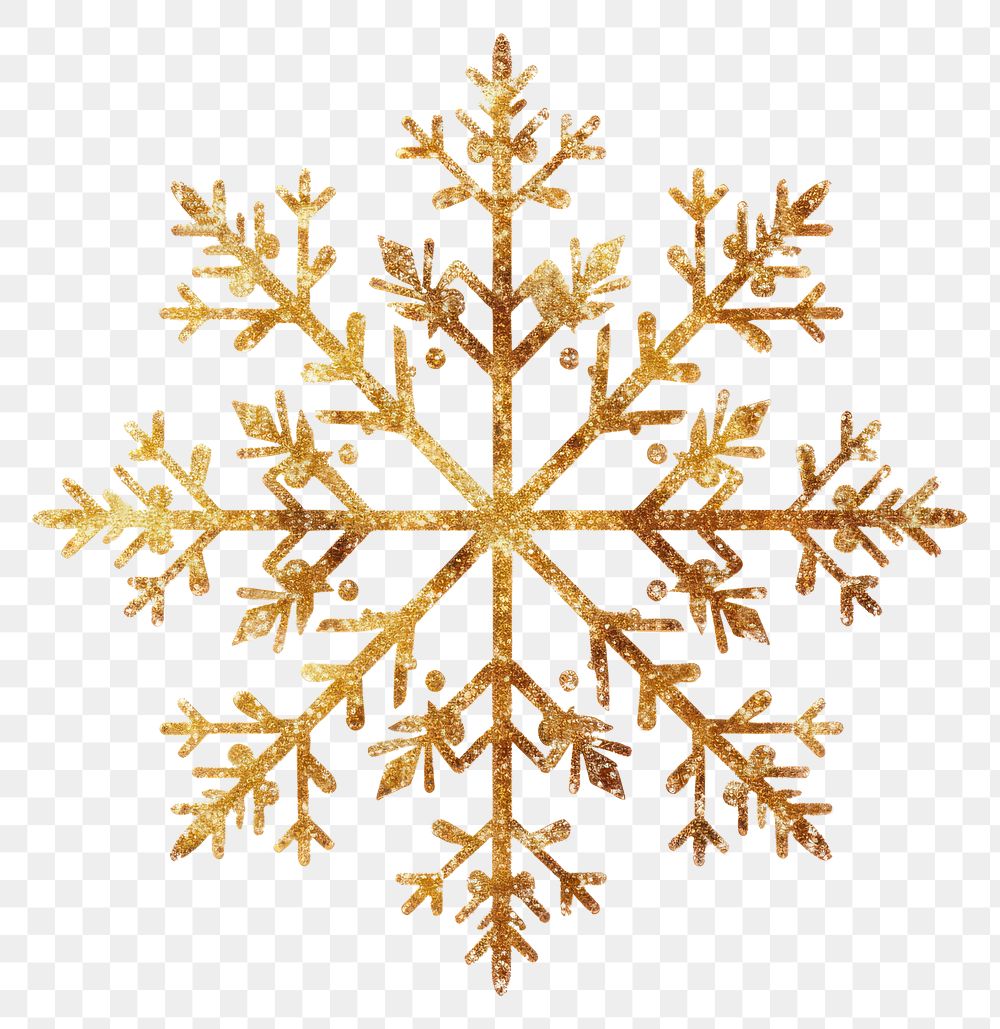 PNG  Gold Glitter Snowflake snowflake white gold. AI generated Image by rawpixel.