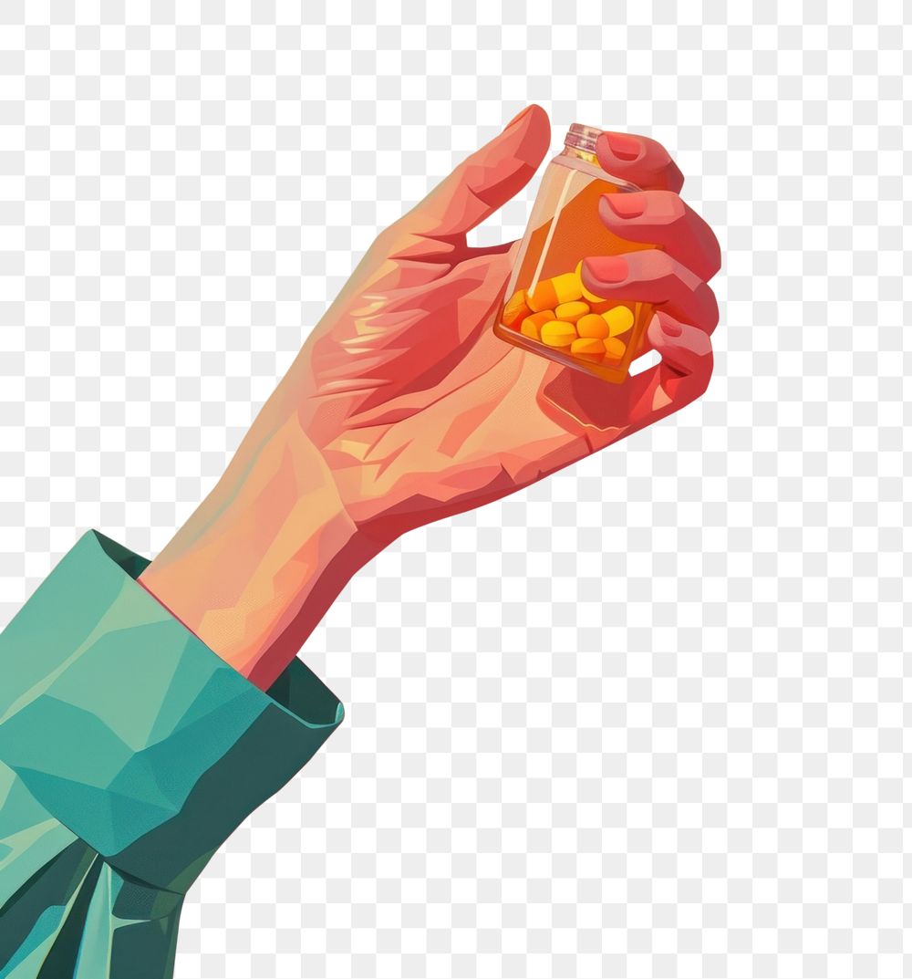 PNG Medicine and capsule hand holding pill. AI generated Image by rawpixel.