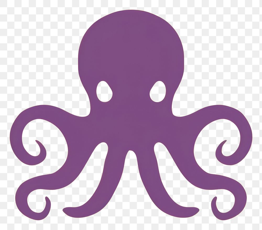PNG  Octopus icon animal purple invertebrate.