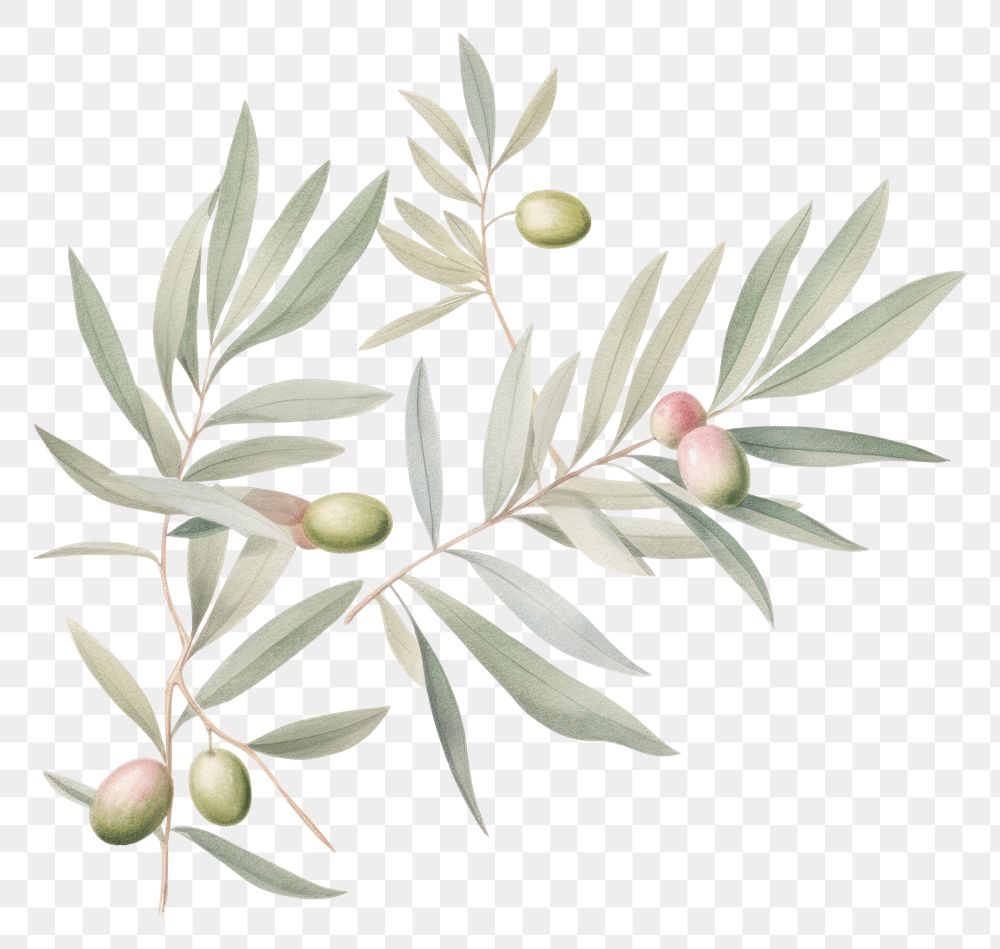 PNG  Olive branch plant herbs leaf