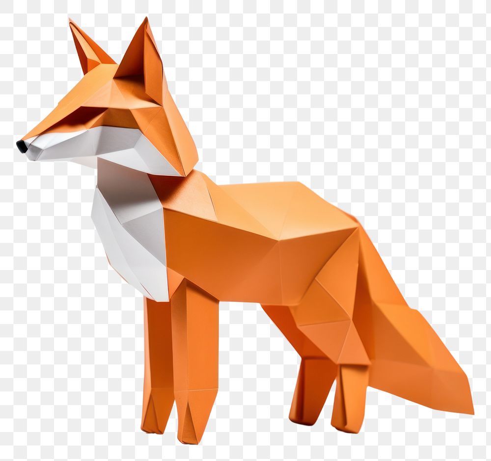 PNG Fox origami animal mammal. AI generated Image by rawpixel.