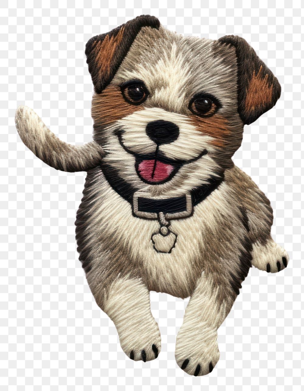 PNG Dog in embroidery style mammal animal puppy.