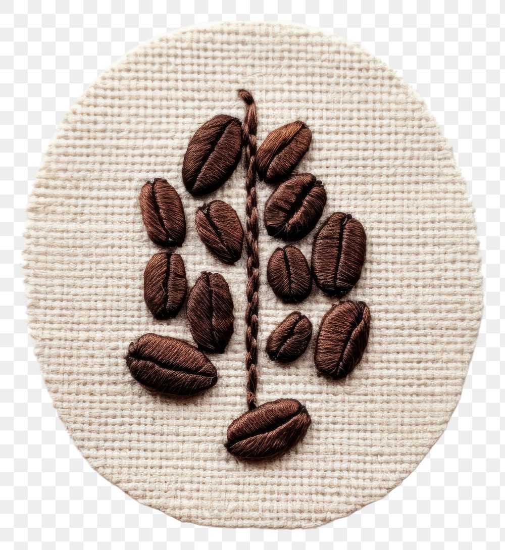 PNG Little pile of coffee bean pattern coffee beans chocolate.