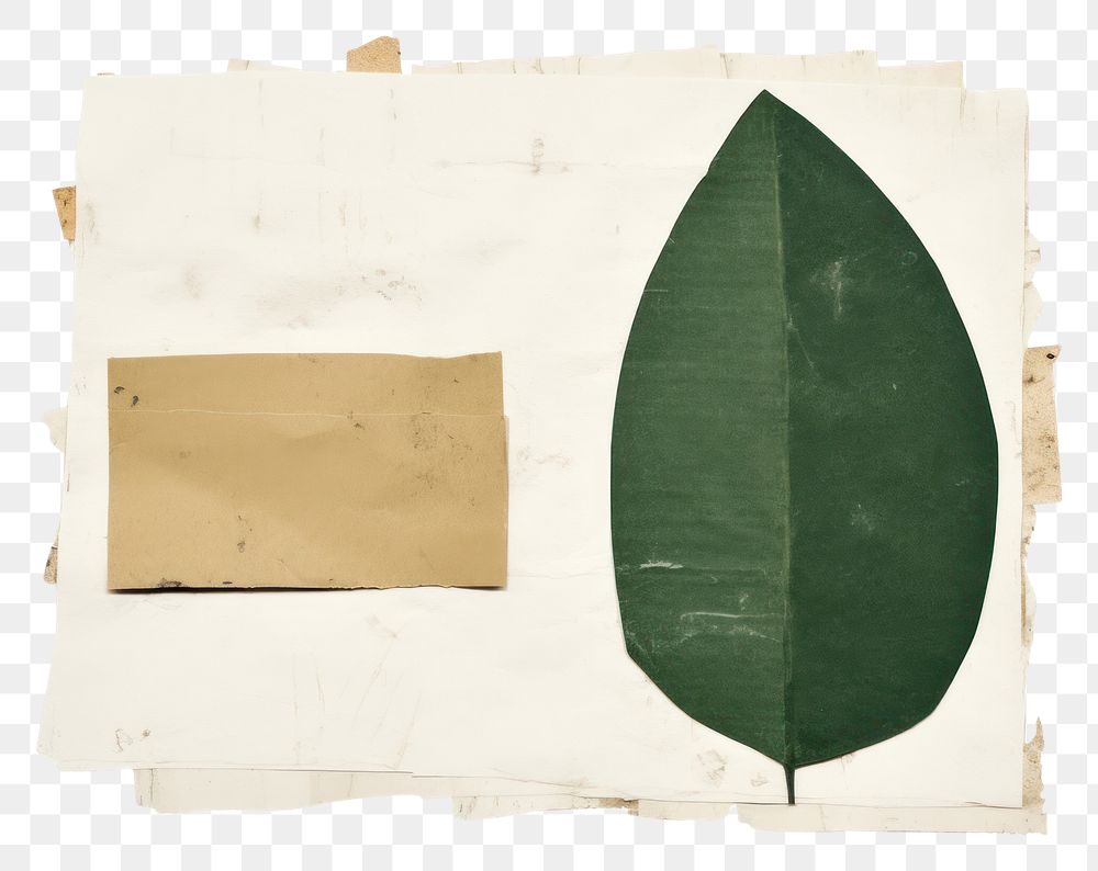 PNG  Craft paper collage element leaf pattern plant.