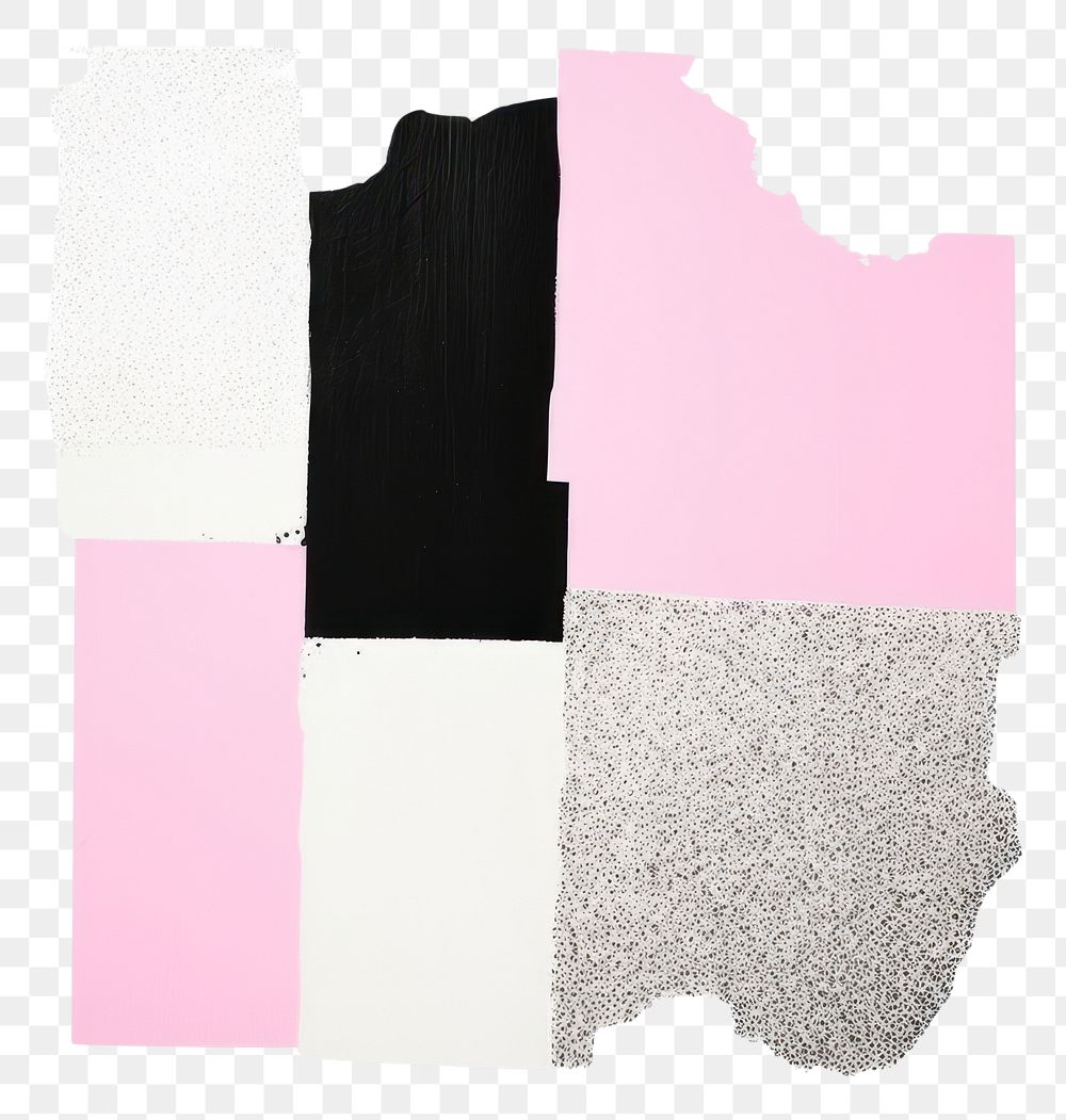 PNG  Glitter paper collage element pink art white background.