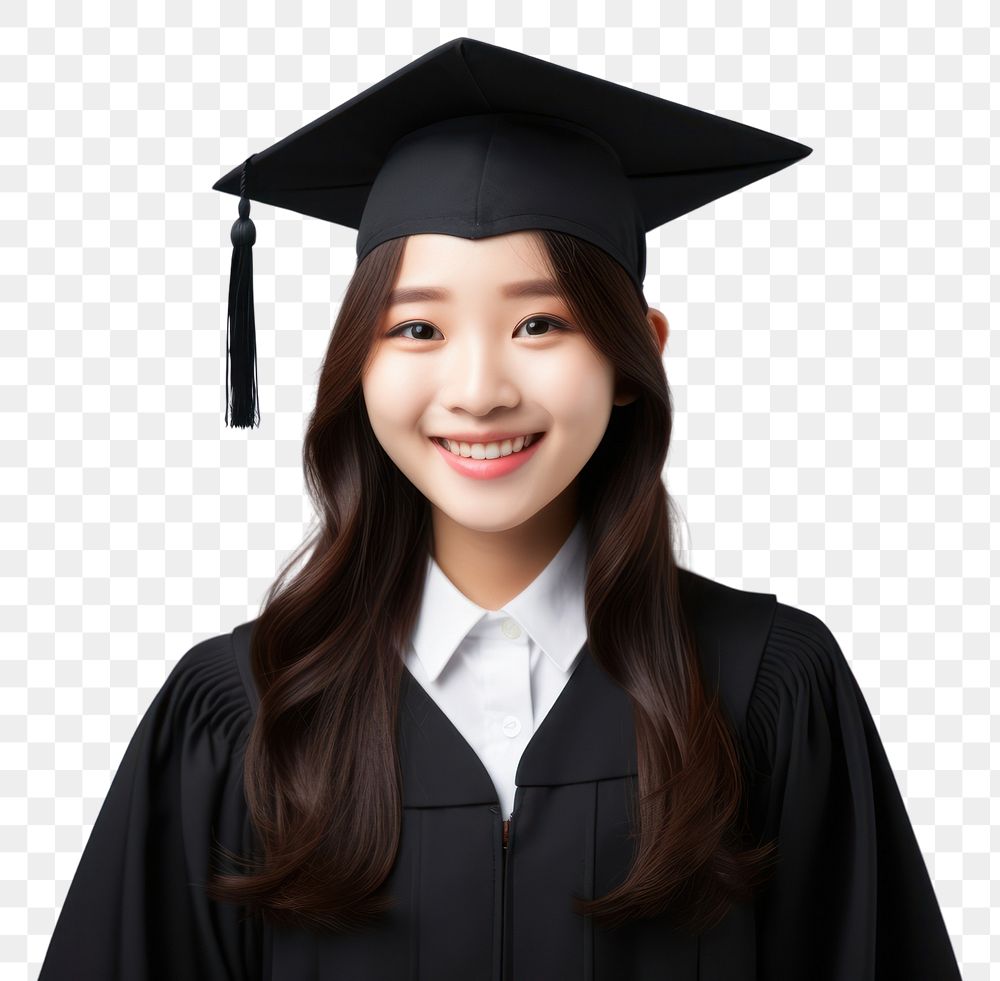 PNG  Graduating student girl graduation intelligence certificate. AI generated Image by rawpixel.