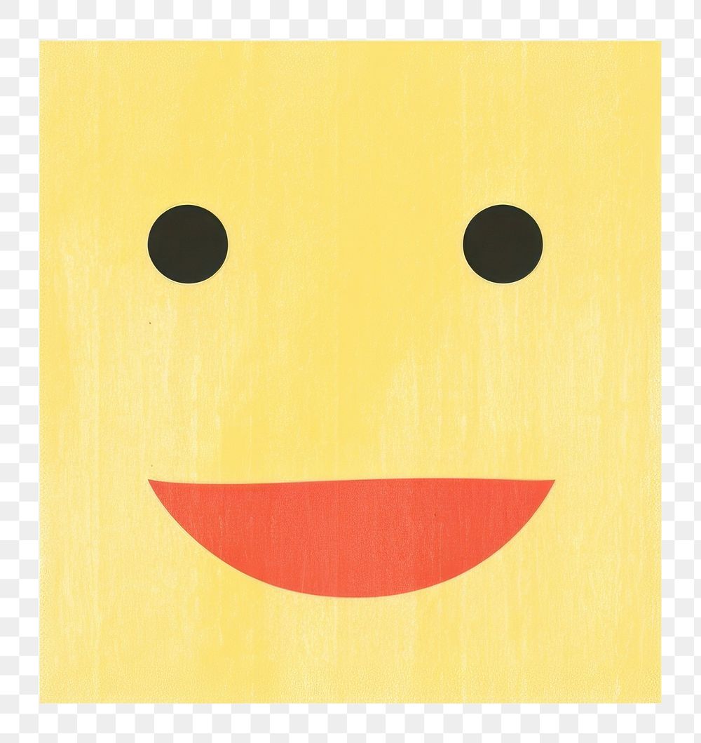PNG  Amusing face emoji anthropomorphic creativity rectangle. AI generated Image by rawpixel.