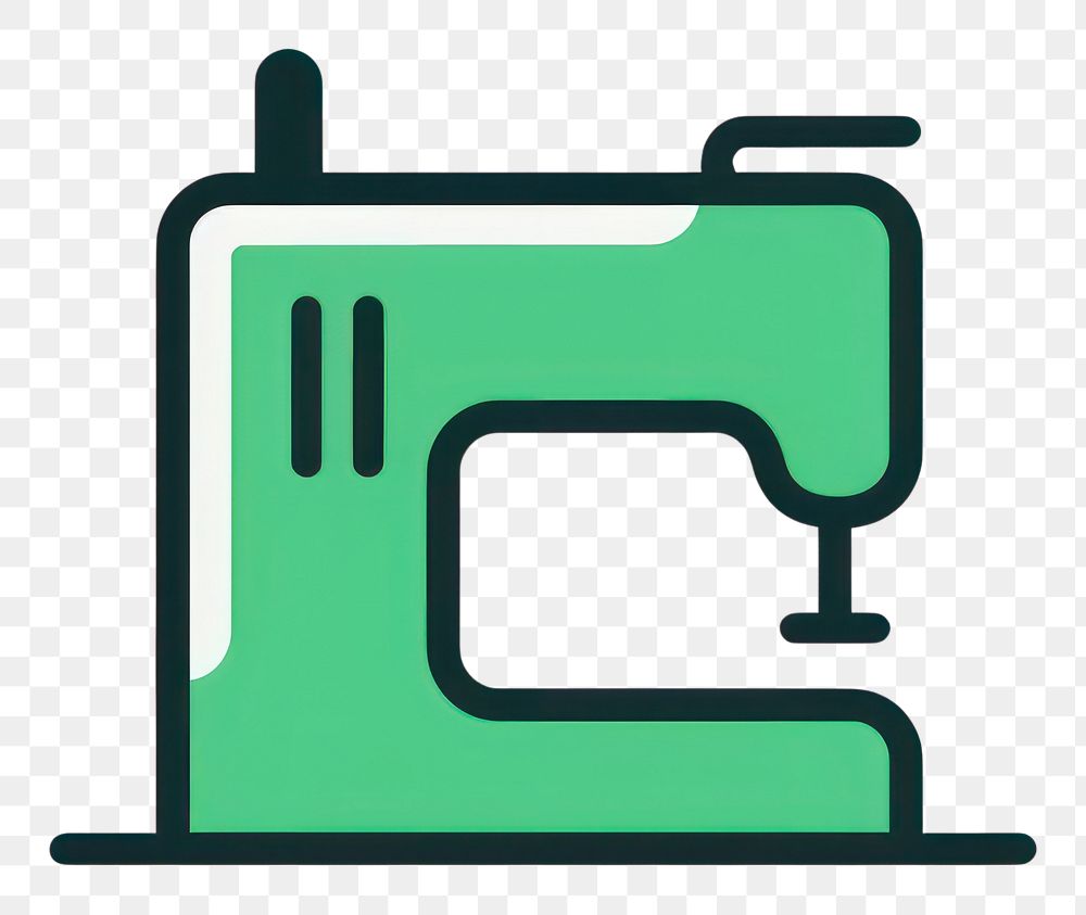 PNG  Sewing machine icon green pink technology.