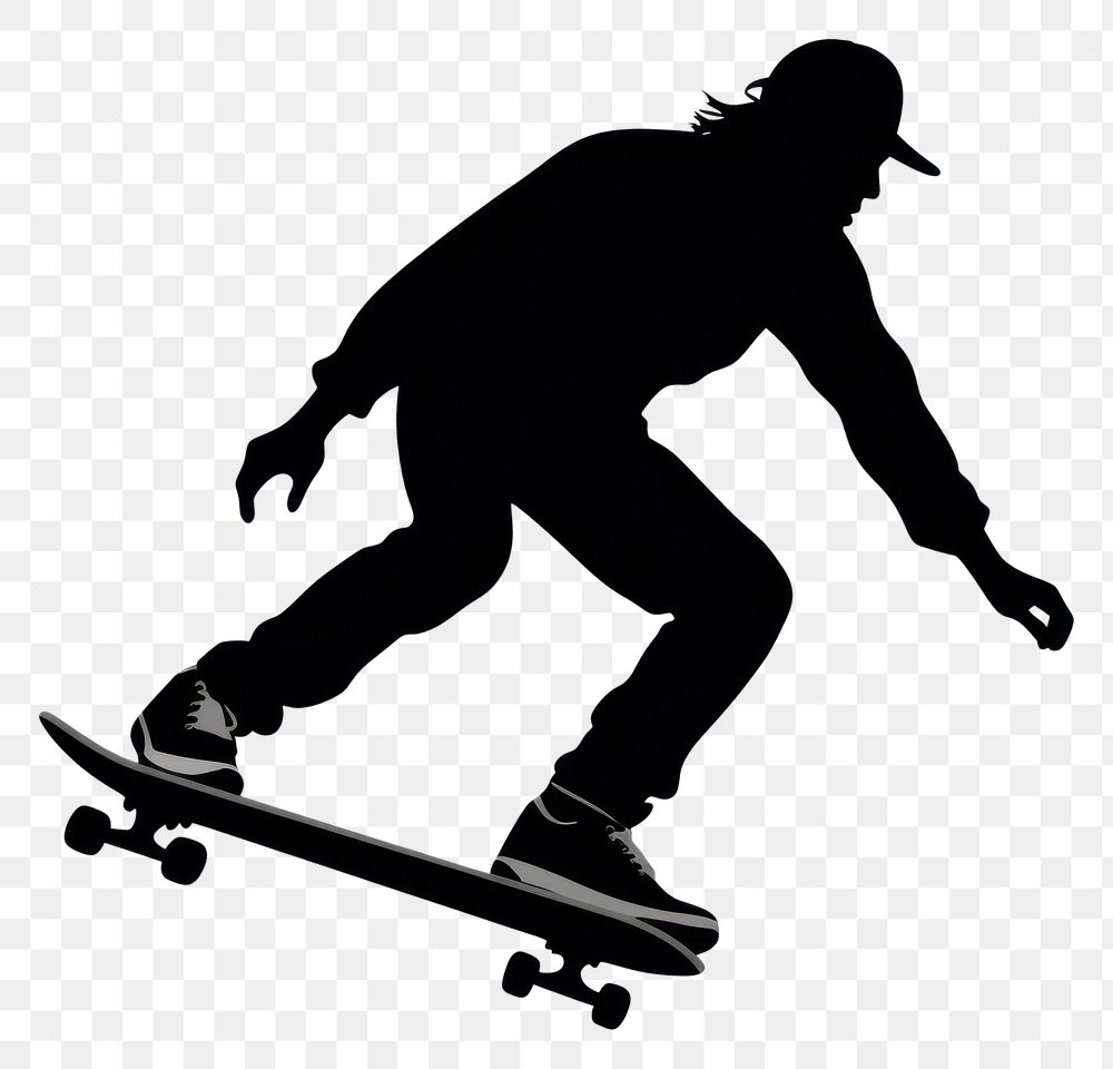 PNG Skateboarder skateboard silhouette skateboarder.