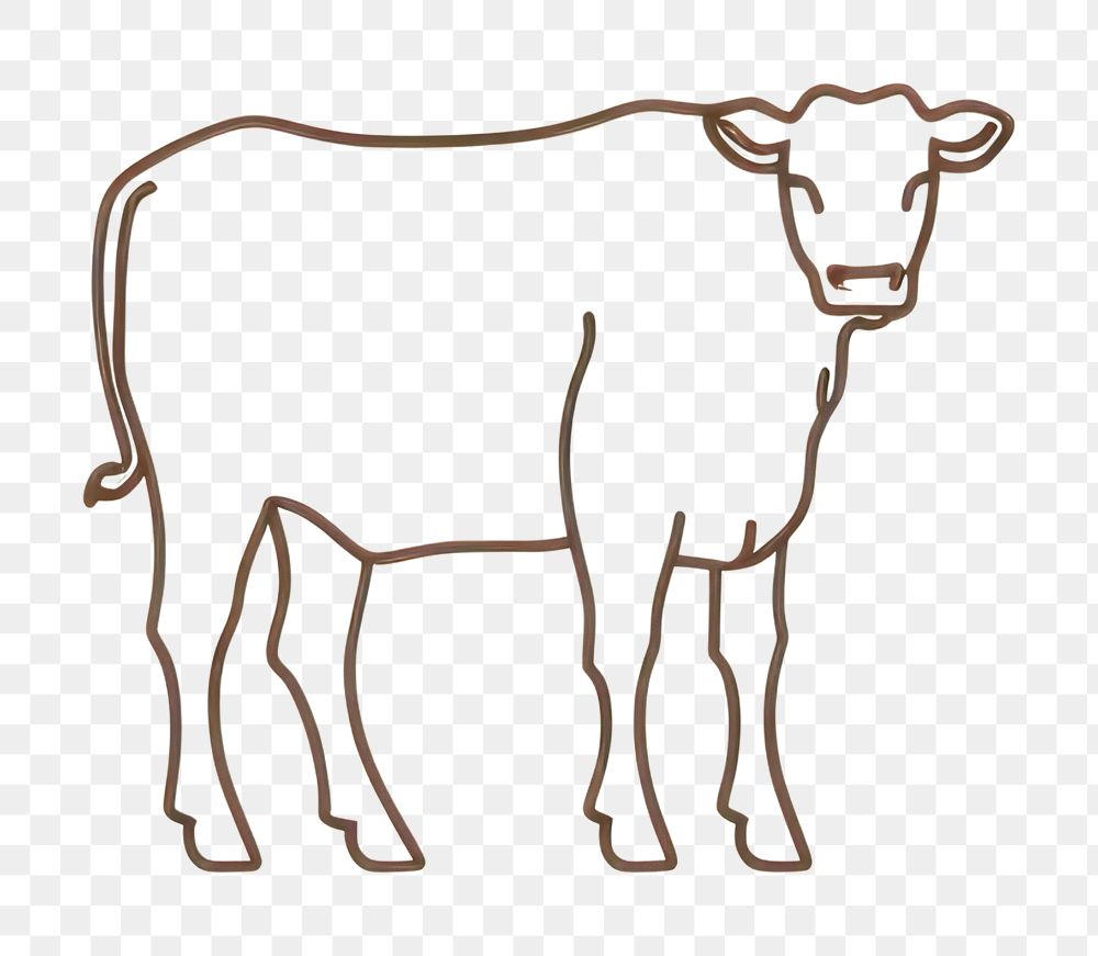 PNG Livestock cattle mammal animal.