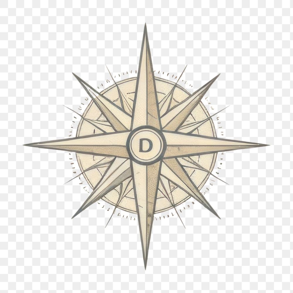 PNG Pattern compass circle symbol.