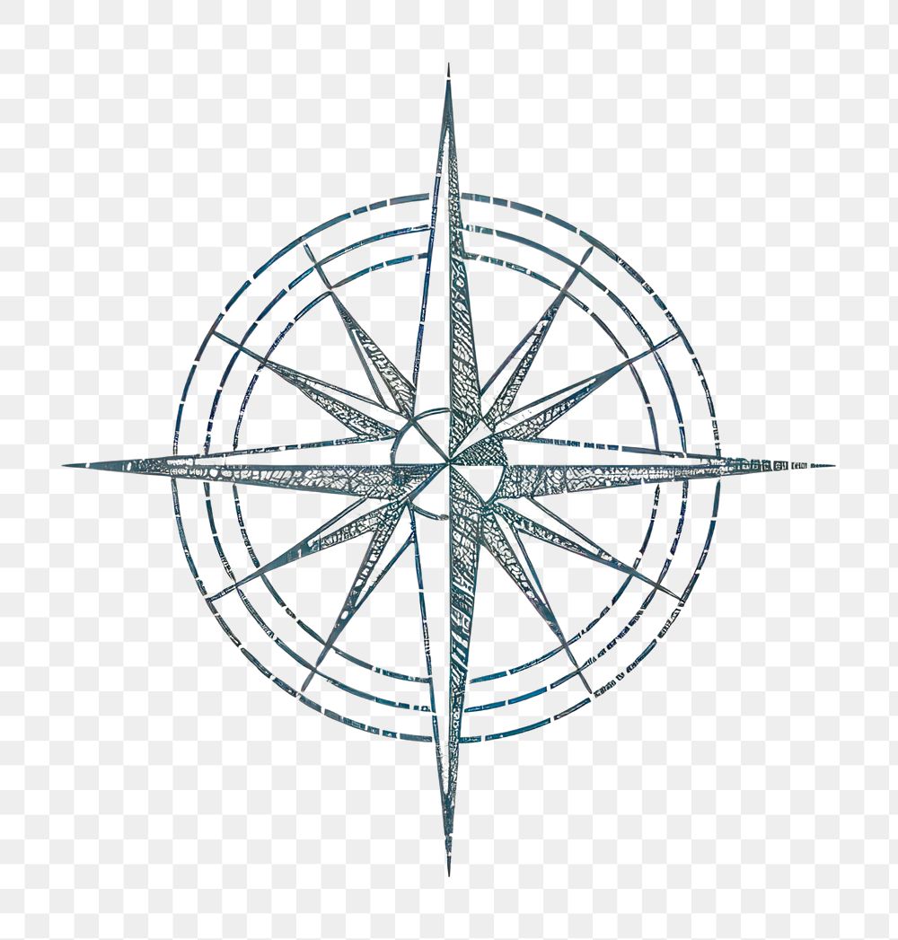 PNG Pattern drawing compass circle.
