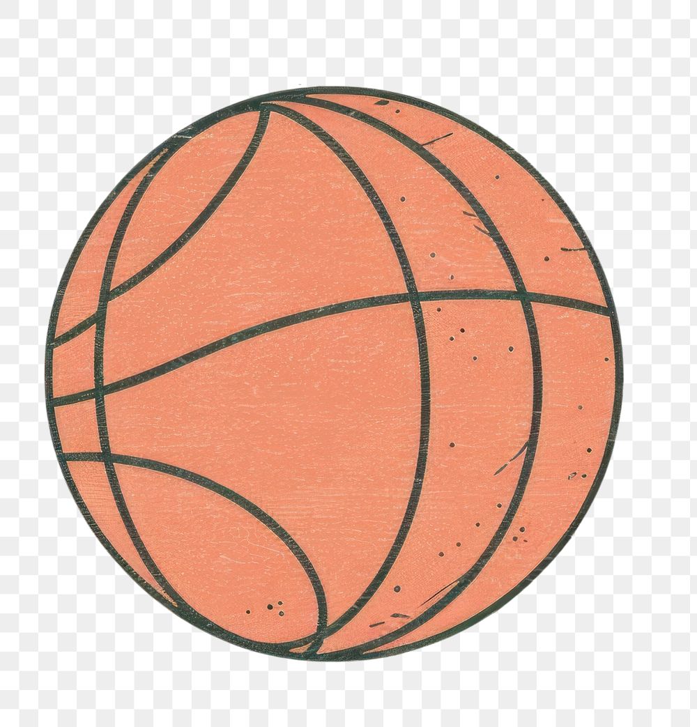 PNG Basketball sports drawing pattern.