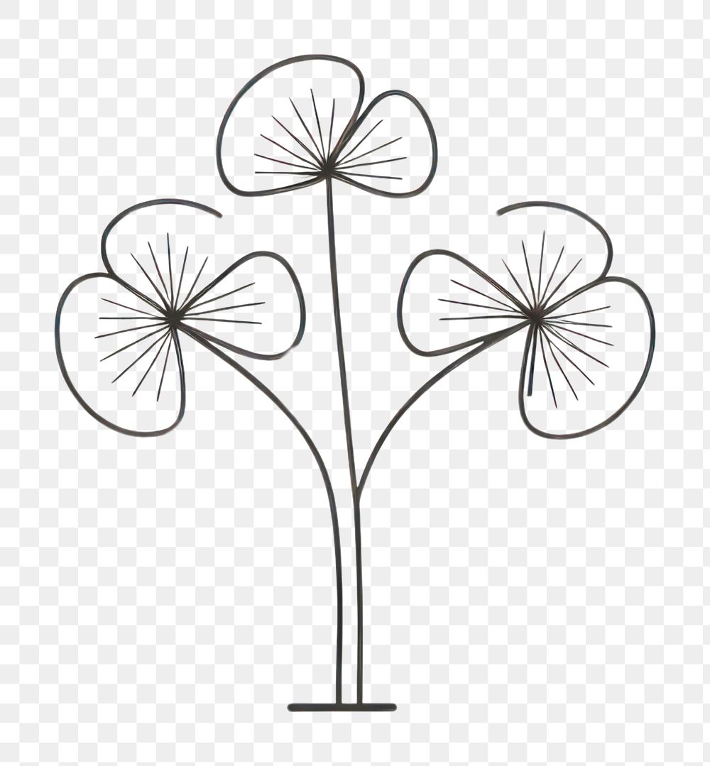 PNG Drawing sketch flower plant.
