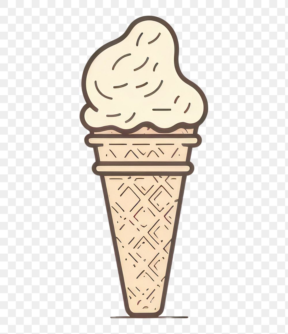 PNG Dessert food cone vanilla.