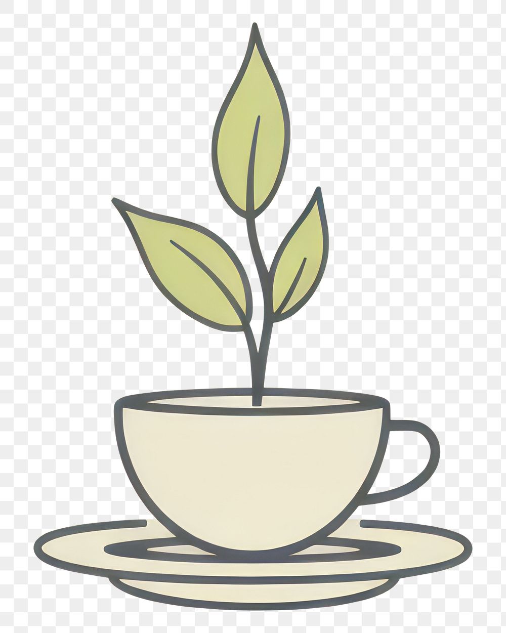 PNG Saucer coffee drink plant.