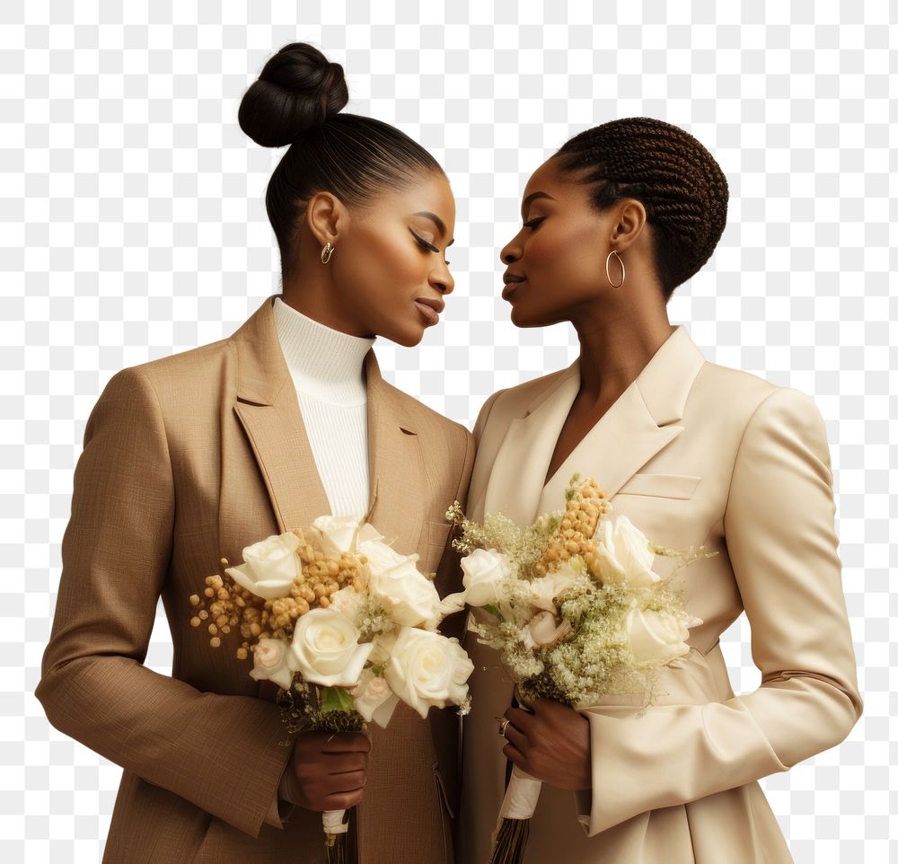 PNG Lgbtq wedding flower adult women. AI generated Image by rawpixel.