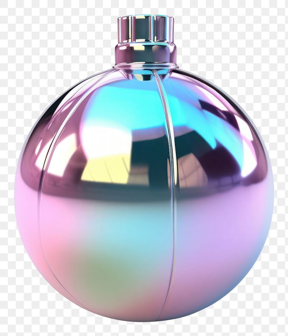 PNG Bomb iridescent perfume shape white background.