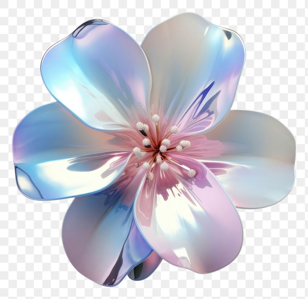 PNG Blossom iridescent jewelry flower petal