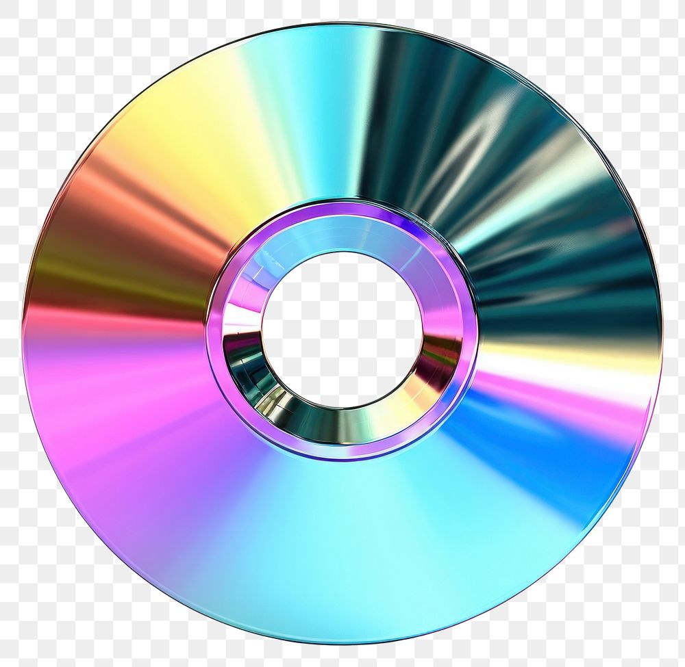 PNG Cd iridescent metal white background technology.