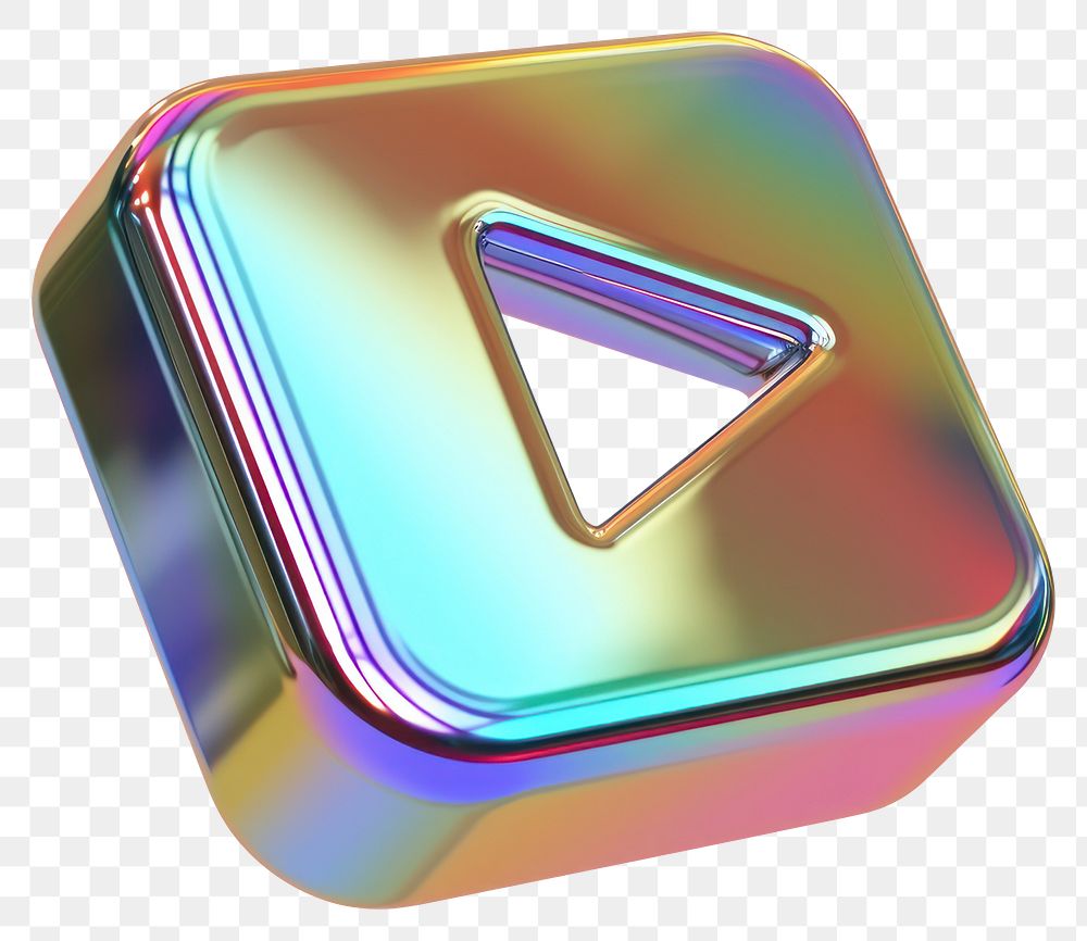 PNG Play button icon iridescent symbol white background electronics.