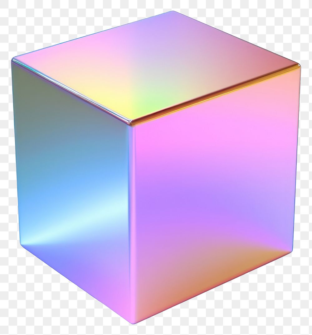 PNG Square iridescent toy white background refraction.
