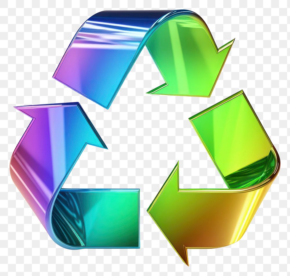 PNG Recycle icon iridescent white background recycling circle.