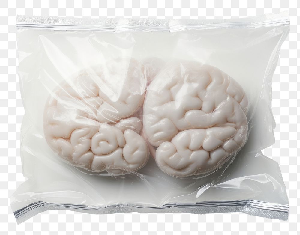PNG  Plastic wrapping over a brain food accessories freshness.