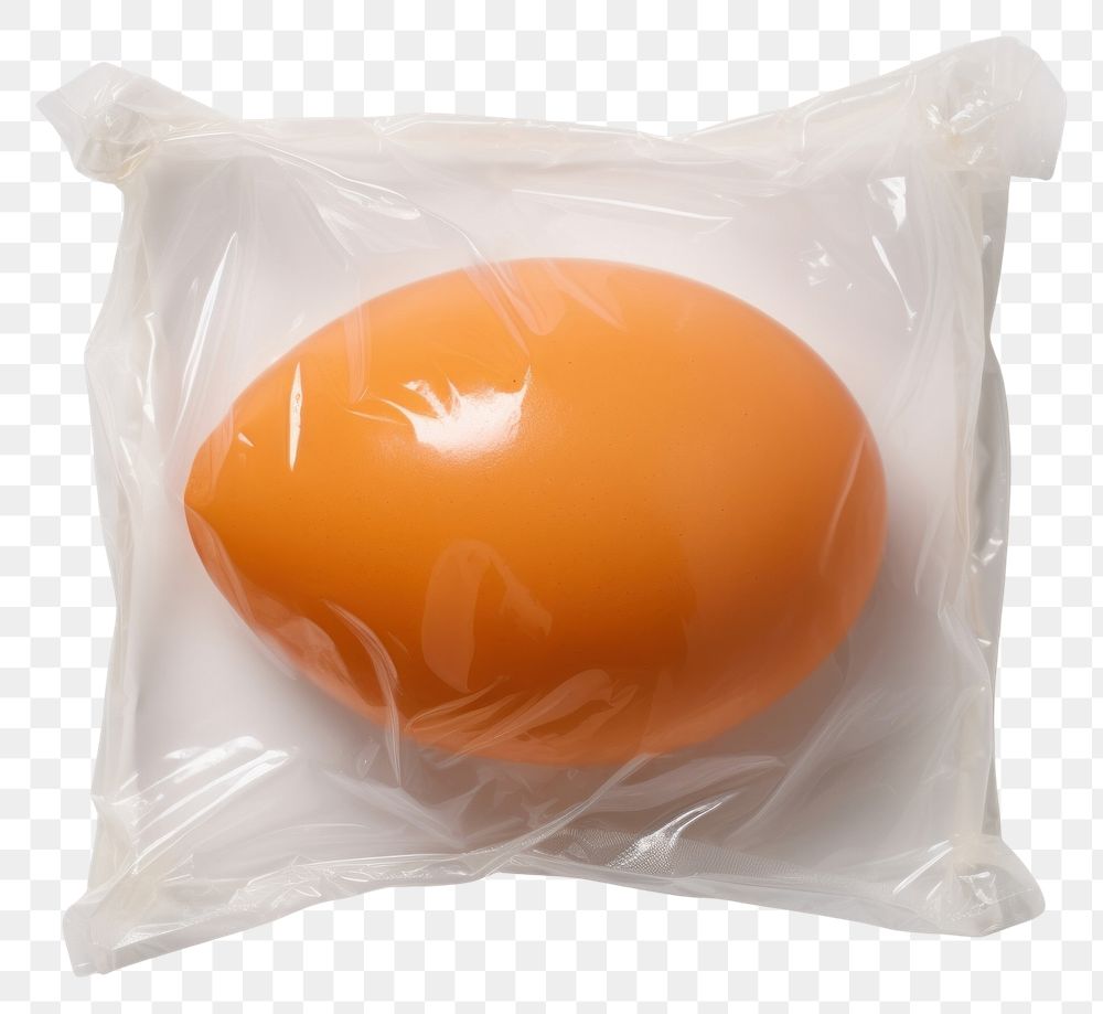 PNG  Plastic wrapping over an egg food white background simplicity.