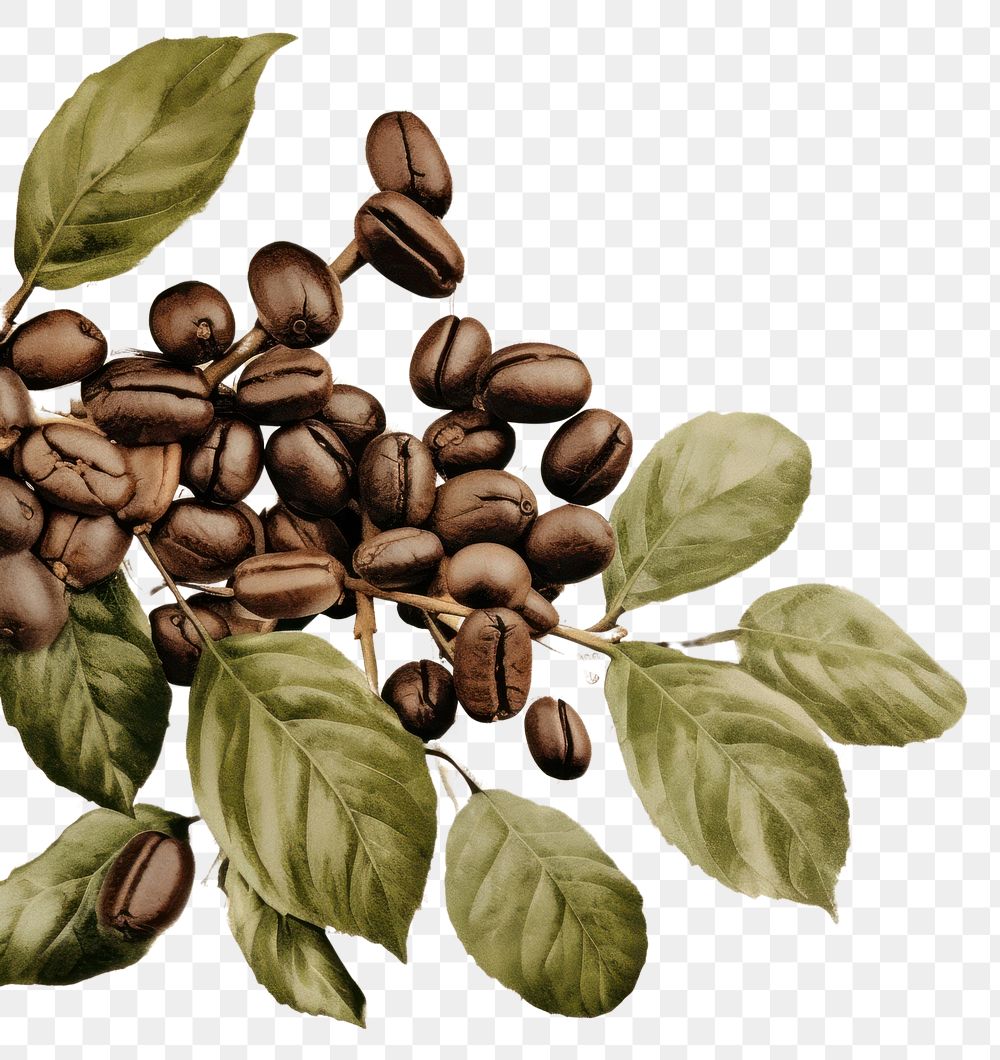 PNG Coffee beans border backgrounds plant paper.