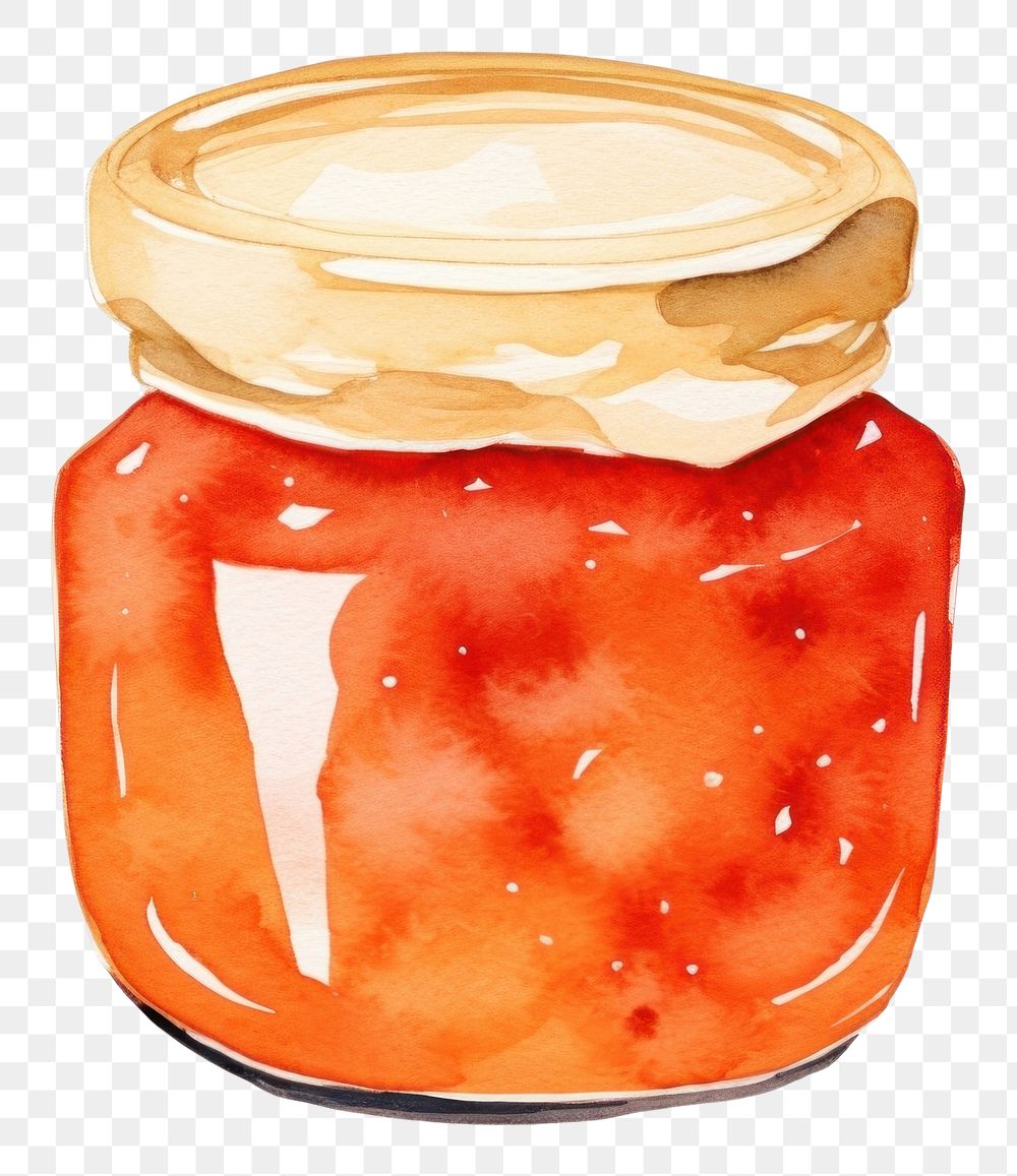 PNG  Jam food jar strawberry. AI generated Image by rawpixel.