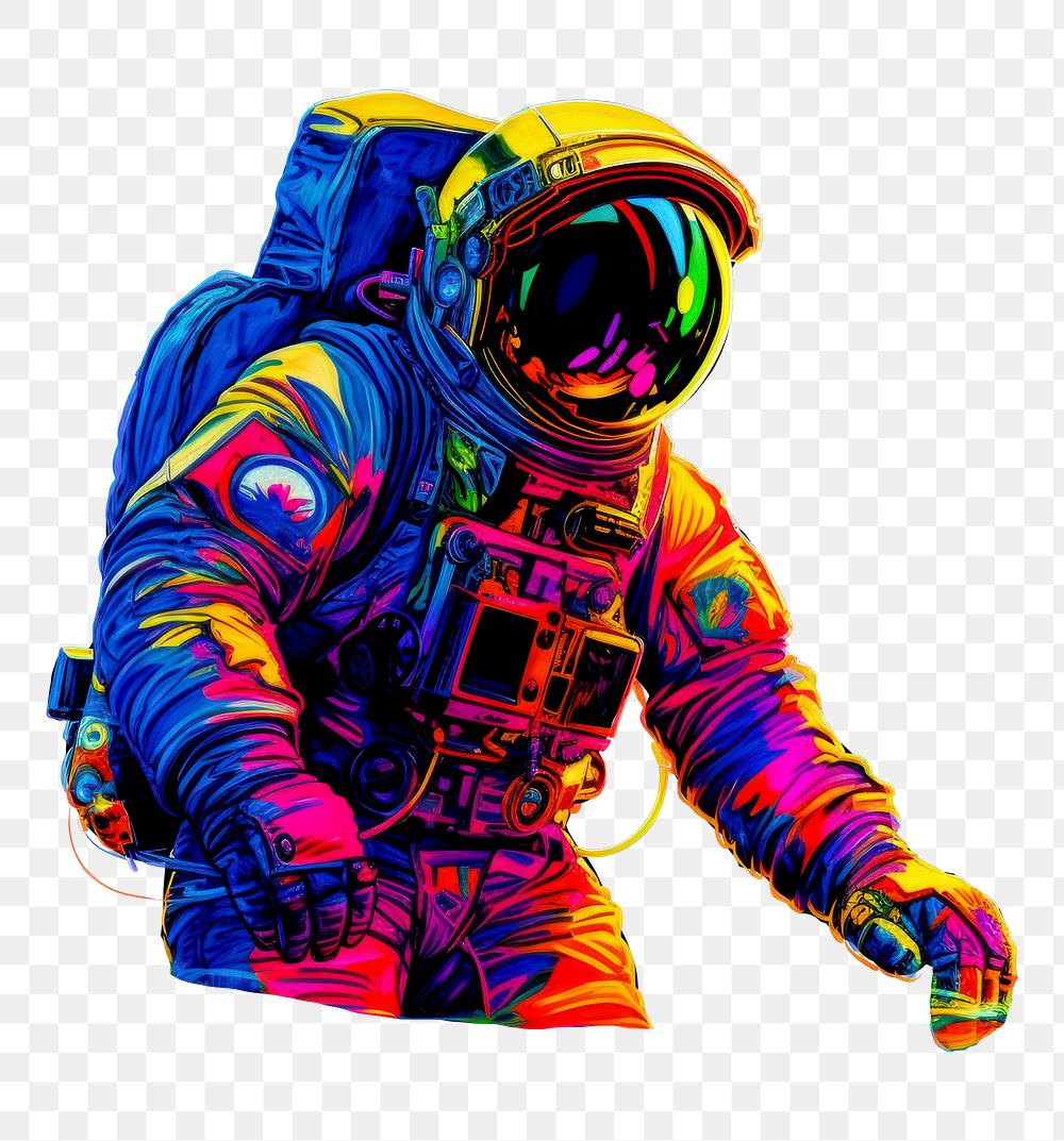 PNG  A astronaut purple blue black background. AI generated Image by rawpixel.