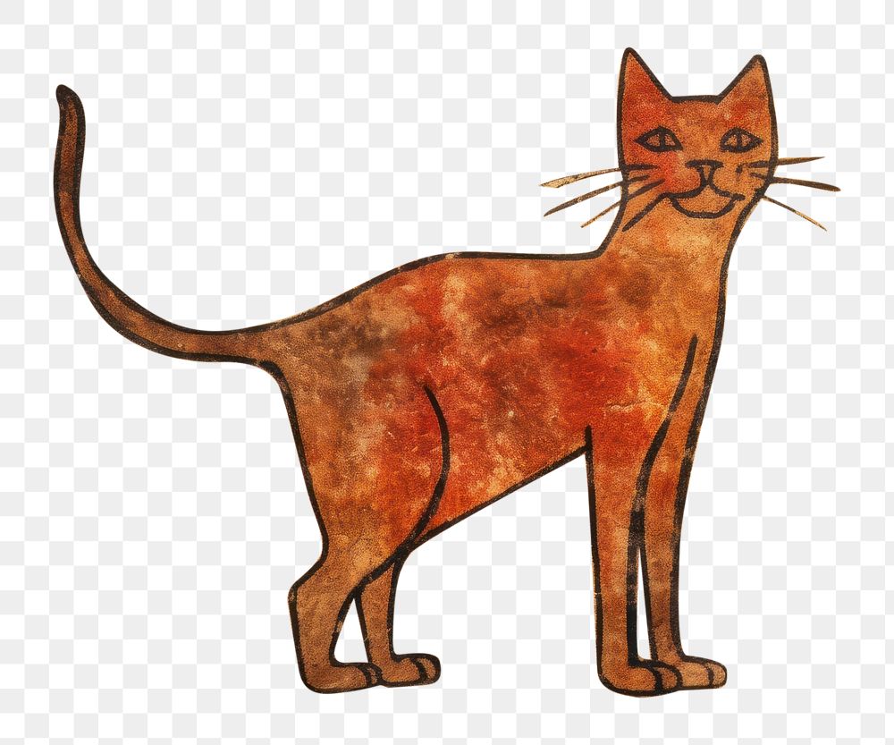 PNG Paleolithic cave art painting style of Cat ancient animal mammal.