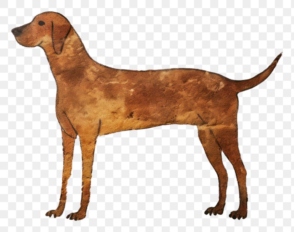 PNG Paleolithic cave art painting style of Dog dog ancient animal.