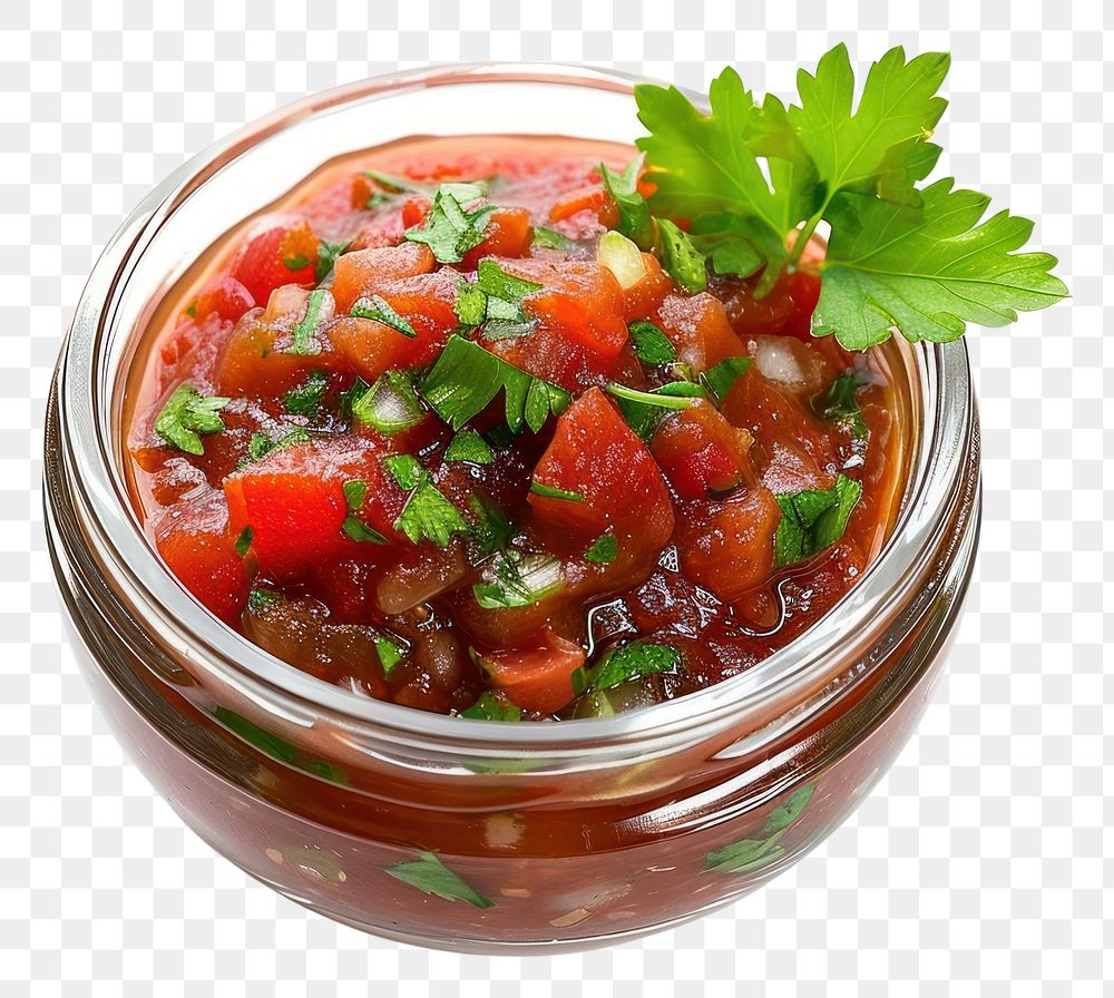 PNG Jar of tasty salsa sauce jar plant herbs.