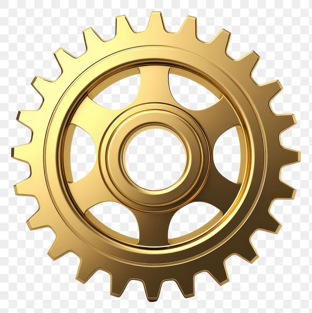 PNG Gear icon wheel gold white background