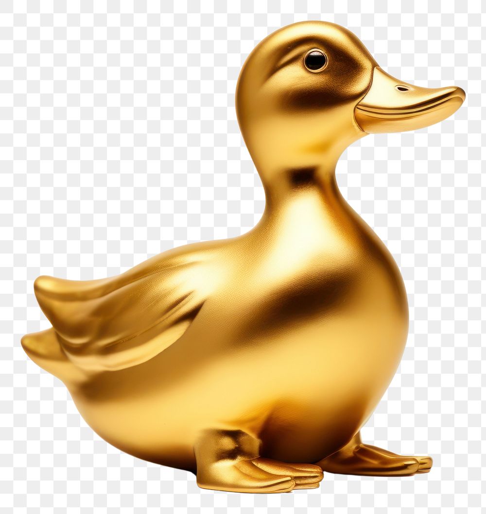 PNG Duck animal bird gold.