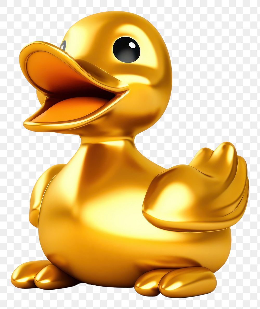 PNG Duck animal bird gold.