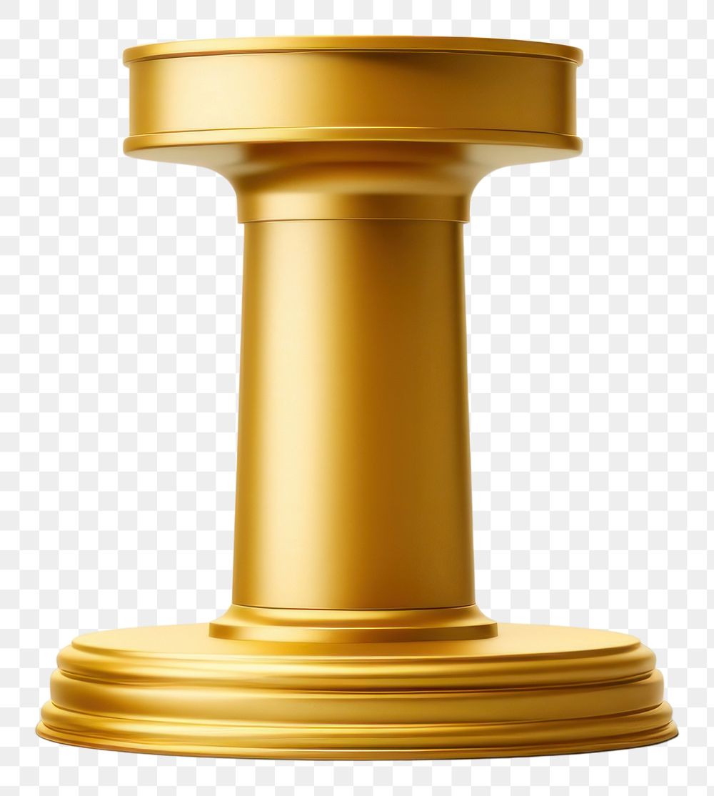 PNG Podium gold white background candlestick.