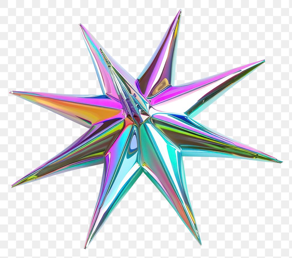 PNG Starburst shape iridescent white background celebration creativity.
