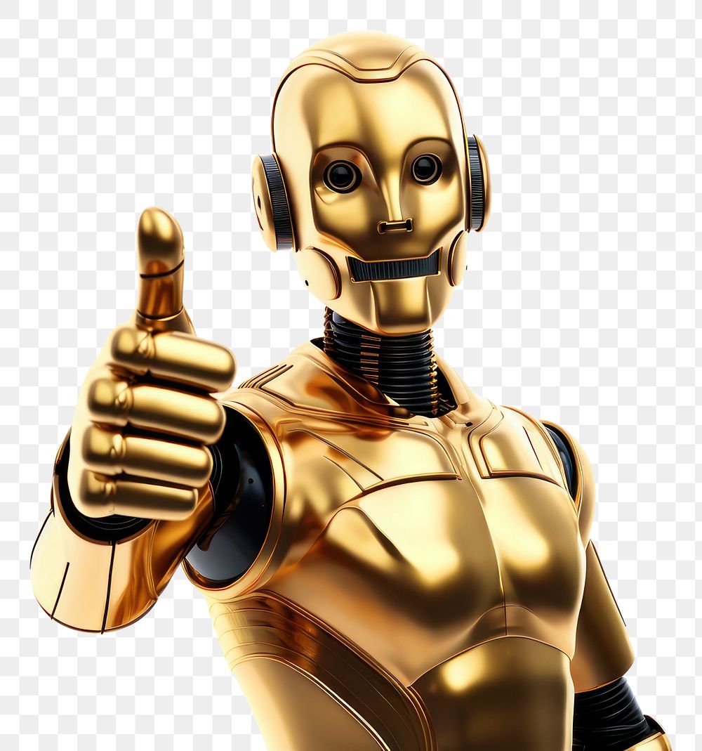 PNG Robot gold white background technology.