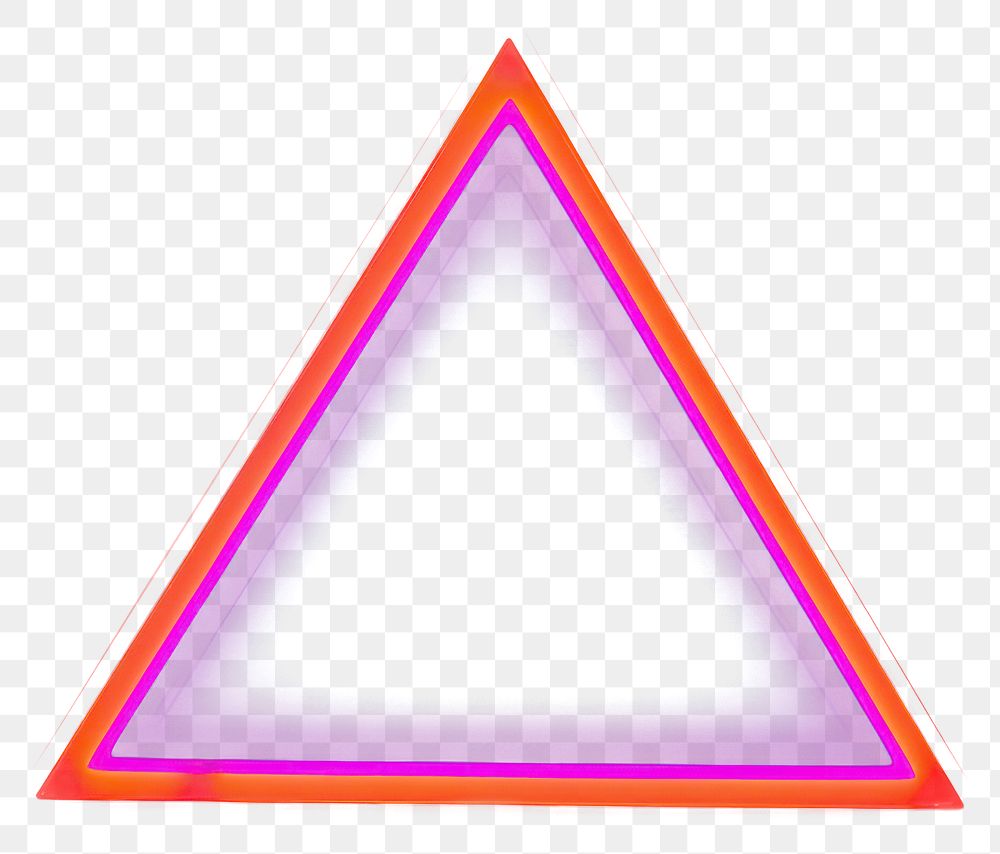 PNG Neon frame triangle violet black.