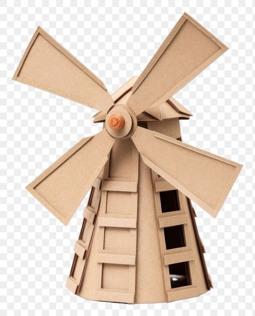 PNG Windmill cardboard white background architecture.